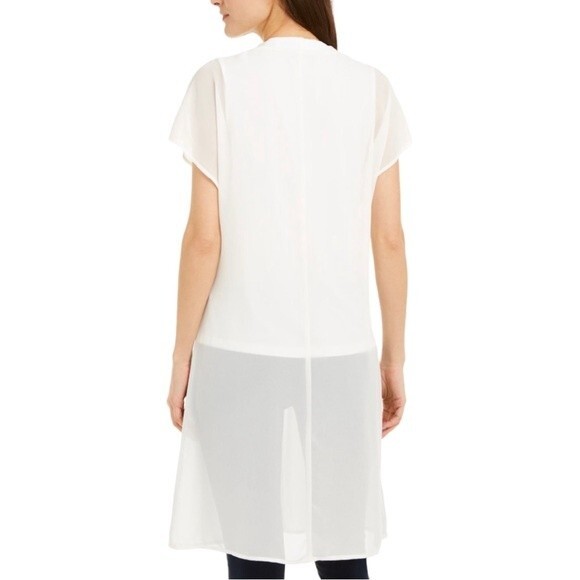 Alfani Women's Sheer Layered-Look White Blouse, 2X - Picture 3 of 8